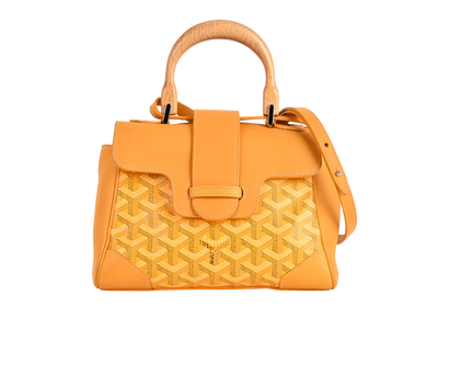 Saïgon Souple Mini, &pound;2,800, Handbags, Yellow, Canvas/Leather, Front view